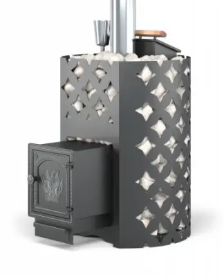 Фото Чугунная печь для бани ЭТНА 18 (ДТ-4) Закрытая каменка в магазине Woodson Фото Чугунная печь для бани ЭТНА 18 (ДТ-4) Закрытая каменка в магазине Woodson