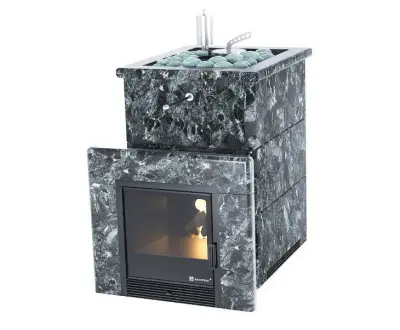 Фото Печь «Анапа» в полноценном кожухе с открытым верхом - Пироксенит в магазине Woodson
