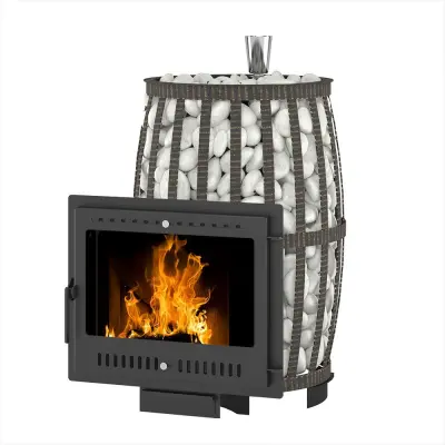 Фото Печь ВЕЗУВИЙ Легенда Русский пар Ковка 24 Панорама "М" в магазине Woodson