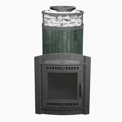 Фото Печь банная "Атмосфера XL" Верде Гватемала ламель+сетка в магазине Woodson