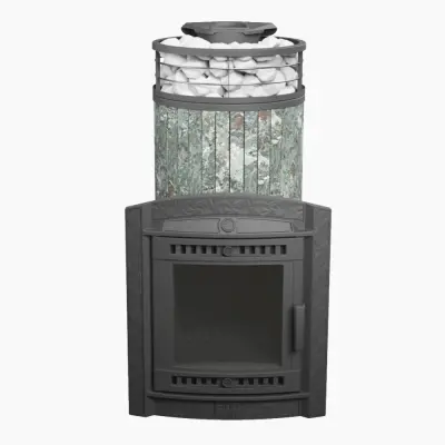 Фото Печь банная "Атмосфера XL" Жадеит ламель+сетка в магазине Woodson