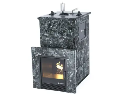 Фото Печь для русской бани Геленджик М2 в полноценном кожухе (пироксенит) в магазине Woodson