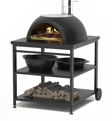 Садовая чугунная печь Legenda Garden (с основанием из немецкого шамота) на подставке Садовая чугунная печь Legenda Garden (с основанием из немецкого шамота) на подставке