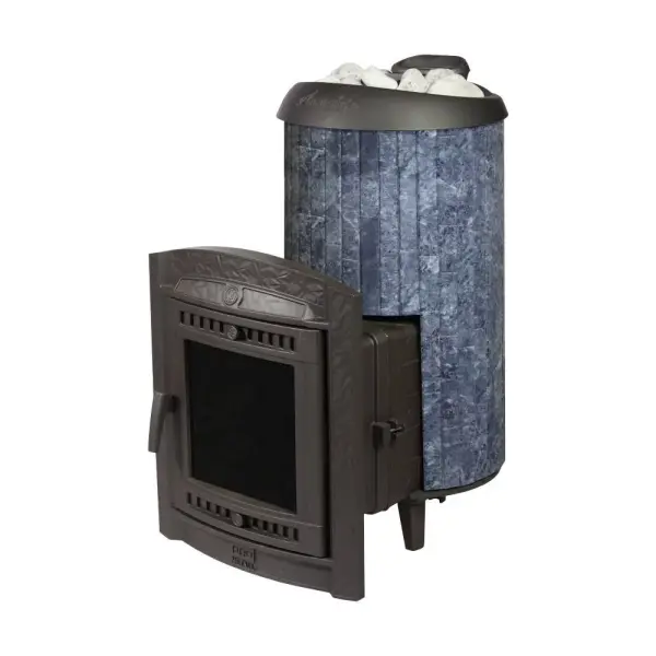 Фото Печь банная "Атмосфера XL" в ламелях "Талькохлорит" наборный рисунок в магазине Woodson