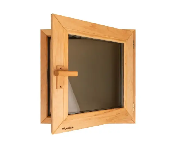 Окно Woodson  PRO 50*50, стекло GREY ольха, правое