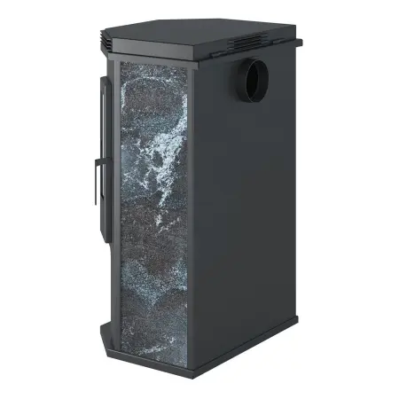 Фото Печь-Камин ASTON 12 кВт (200 м3) Призматик с плитой (Амфиболит) в магазине Woodson