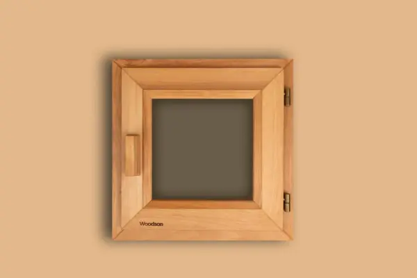 Окно Woodson  PRO 40*40, стекло GREY ольха, правое