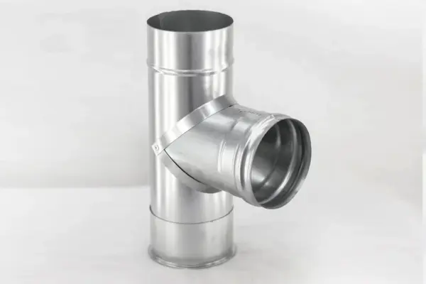 Фото Тройник — 115 — 90 — оцинковка  Фото Тройник — 115 — 90 — оцинковка