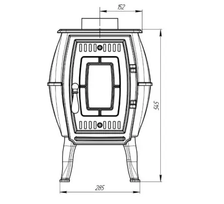 Фото Печь отопительная "Бахтинка" (цв. серый) в магазине Woodson