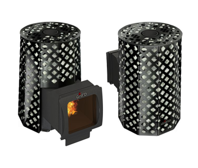 Фото Дровяная банная печь Grill'D Violet Romb Long Window Max в магазине Woodson