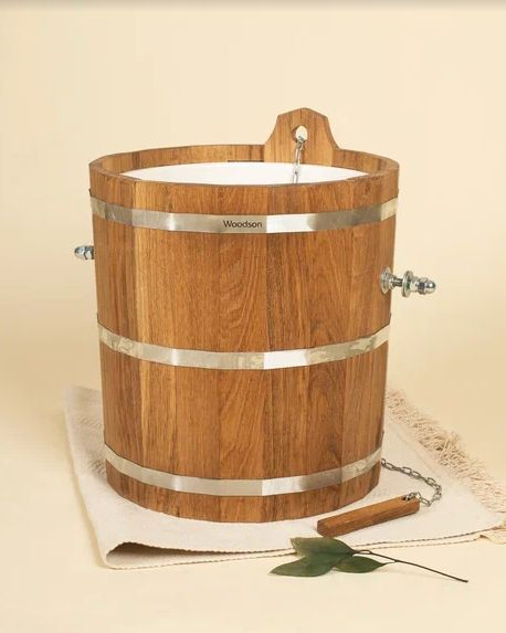 Обливное устройство Woodson с пластиковой вставкой, 20 л., дуб