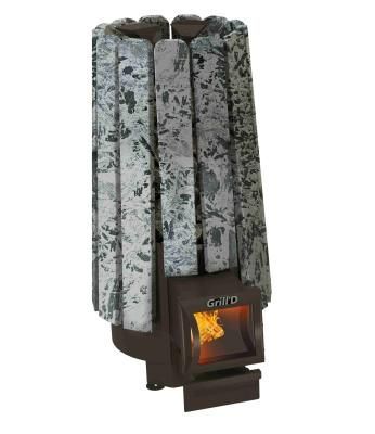 Фото Дровяная банная печь Grill'D Cometa Vega 240 Short Stone (Серпентинит) в магазине Woodson