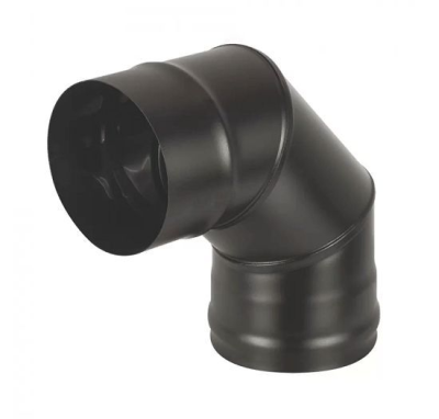 Фото Grill`D Отвод 90° AISI 430 0,8мм (D115 ), черный (термостойкая краска)  Фото Grill`D Отвод 90° AISI 430 0,8мм (D115 ), черный (термостойкая краска)