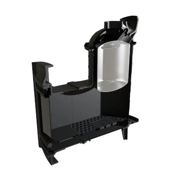 Фото Печь банная "Атмосфера L" в ламелях "Жадеит" наборный рисунок в магазине Woodson