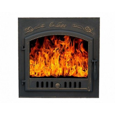 Дверка каминная "Сибирь"( окрашенная со стеклом 700*700) ДКГ-12АС ЕВРО