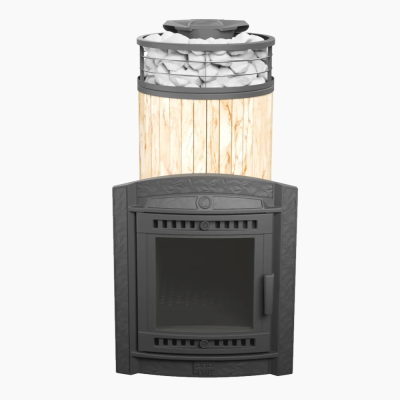 Фото Печь банная "Атмосфера XL" Окаменевшее дерево ламель+сетка в магазине Woodson