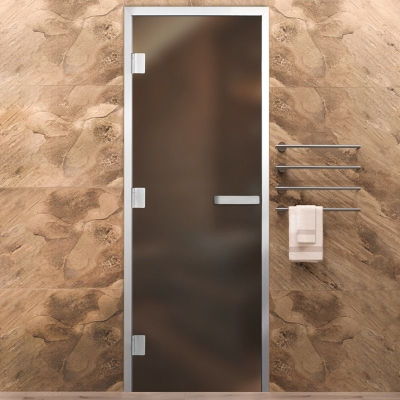 Дверь Хамам Элит 60G Бронза Matelux 1900*600 L, WC замок, без порога