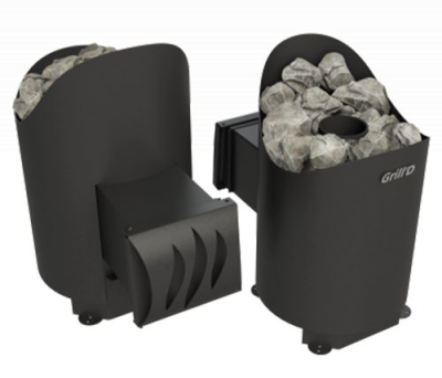 Фото Дровяная банная печь Grill'D Aurora Mini Long (дверца без стекла) в магазине Woodson