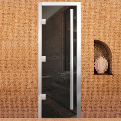 Дверь Хамам Престиж 60G Серая 1900*700, L, БП, ВР