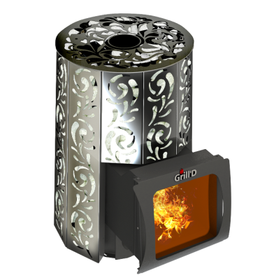 Фото Дровяная банная печь Grill'D Violet Short Window Max в магазине Woodson