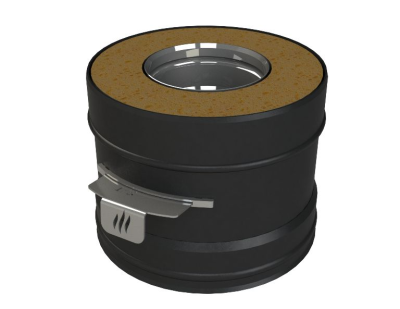 Фото Сэндвич-задвижка Grill'D AISI 430 0,8мм/ЧС 0,7мм (D115/250) черный 