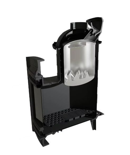 Фото Печь банная "Атмосфера L" в ламелях "Россо Леванто" наборный рисунок в магазине Woodson