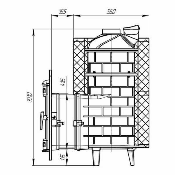 Фото Печь банная "Атмосфера XL" сетка нержавейка в магазине Woodson