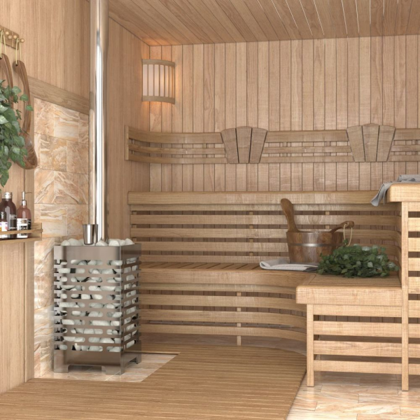 Фото Печь для бани ASTON 20 INOX (ИНОКС) стекло в магазине Woodson