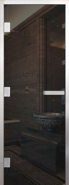 Дверь Хамам Элит 60G Серая 1900*700 L, без порога