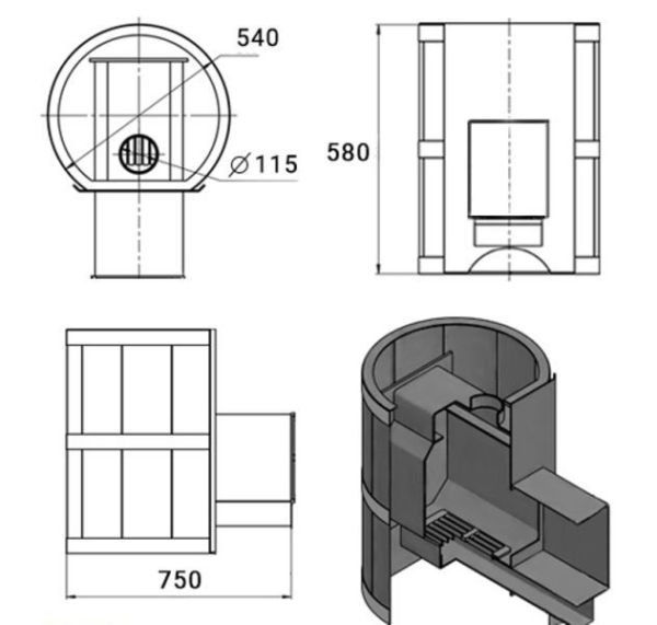 Фото Печь ВЕЗУВИЙ Лава 12 (ДТ-3С) в магазине Woodson