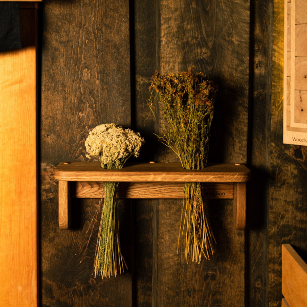 Полка для трав и веников Woodson мини, дуб 