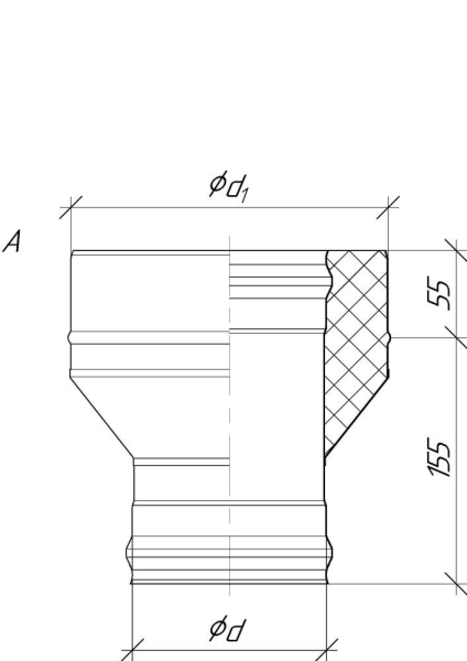 Фото Старт на сэндвич Grill'D AISI 430 0,8мм/ЖС 0,5мм (D115/250) черный 