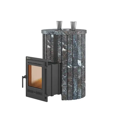 Фото Печь для бани Эверест "Steam Master 30 ЧУГУН" Ламель Амфиболит, S-20 в магазине Woodson