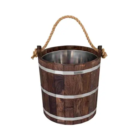 Запарник Woodson с нержавеющей вставкой, 20 л., дуб в тёмном